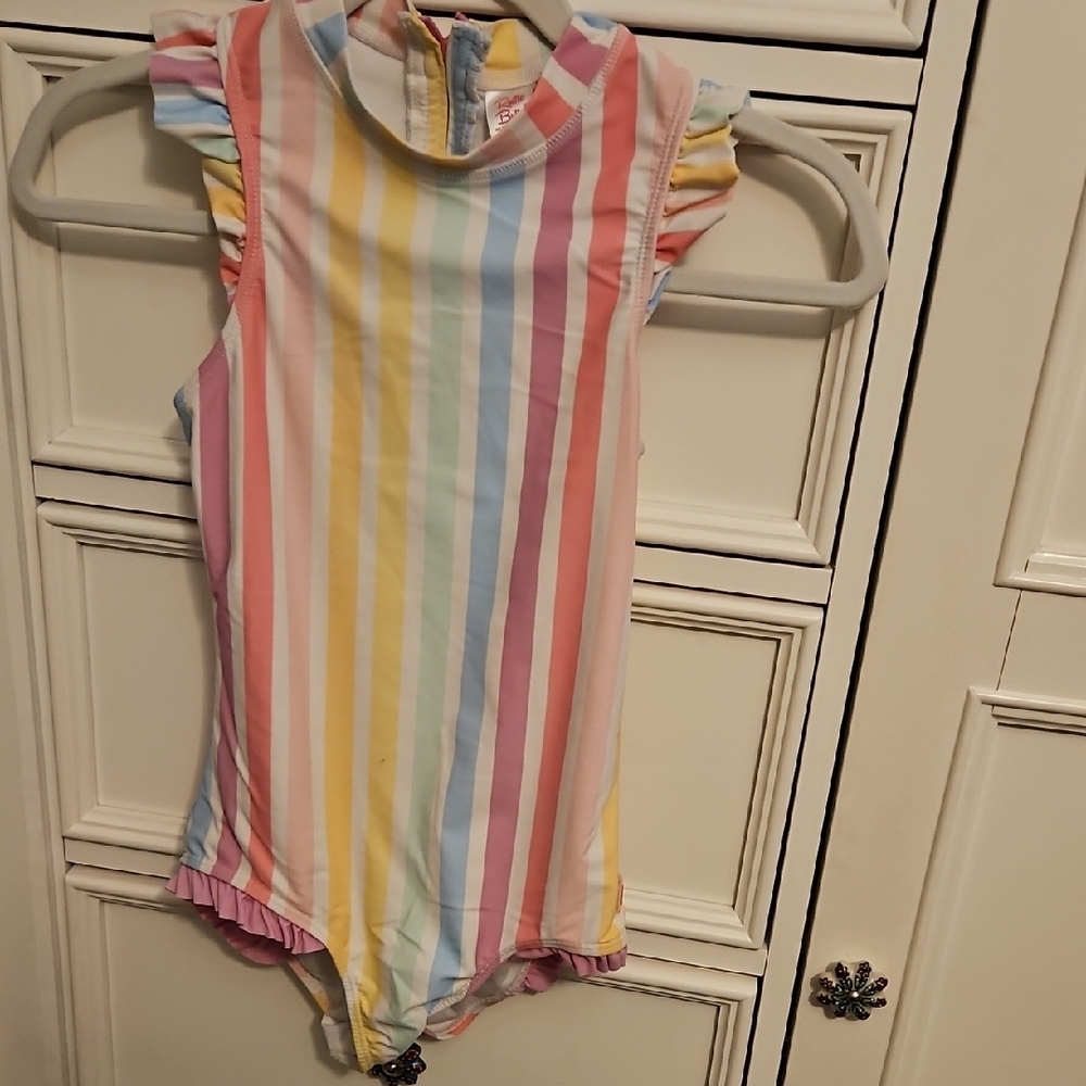 Ruffle Butts Colorful Striped Swimsuit
